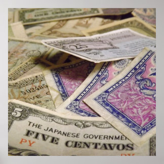 Altes Militärgeld Poster