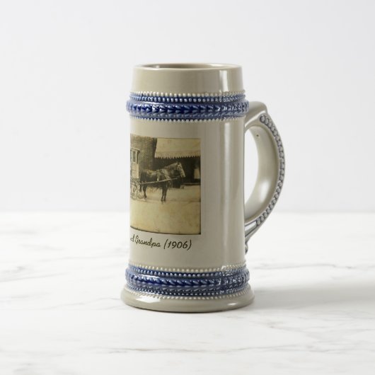 Altes Milkwagon Bierglas (VorderseiteRechts)