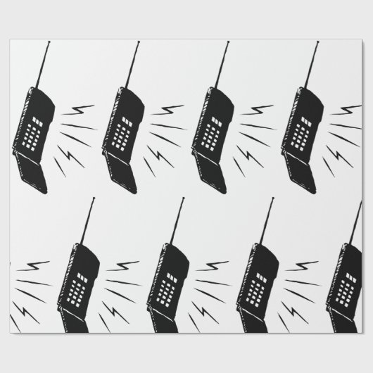Altes Mobiltelefon Geschenkpapier (Flach)