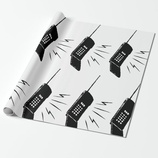 Altes Mobiltelefon Geschenkpapier (Ungerollt)