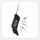 Altes Mobiltelefon Quadratischer Aufkleber (Vorderseite)
