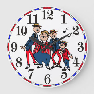 Altes Mode-Friseursalon-Quartett Große Wanduhr