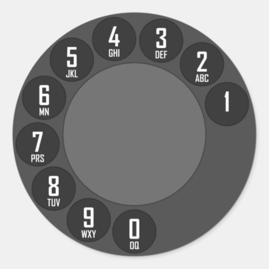 Altes Mode-Telefon Runder Aufkleber (Vorderseite)
