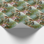 Altes Mode-Weihnachten Geschenkpapier (Ecke)