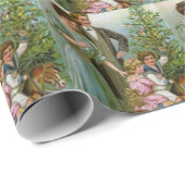 Altes Mode-Weihnachten Geschenkpapier (Rolleneckpunkt)