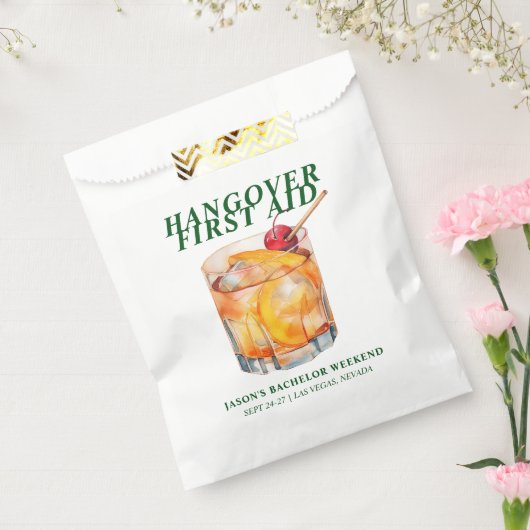 Altes modisches Cocktail Bachelor Hangover Kit Geschenktütchen (Versiegelt)