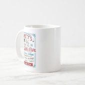 Altes modisches Frosty's Snowflake Café Coffee Lov Kaffeetasse (Vorderseite Links)