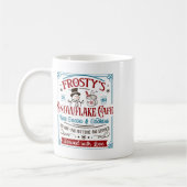 Altes modisches Frosty's Snowflake Café Coffee Lov Kaffeetasse (Links)