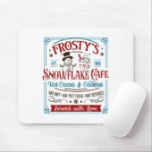 Altes modisches Frosty's Snowflake Café Coffee Lov Mousepad (Mit Mouse)