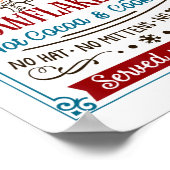 Altes modisches Frosty's Snowflake Café Coffee Lov Poster (Ecke)