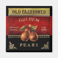Altes modisches Golden Pears Vintag Magnet