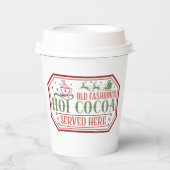 Altes modisches Kakao Weihnachtsgebäck Party Pappbecher (Vorderseite)