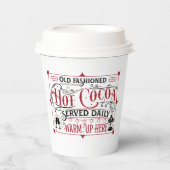 Altes modisches Kakao Weihnachtsgebäck Party Pappbecher (Vorderseite)