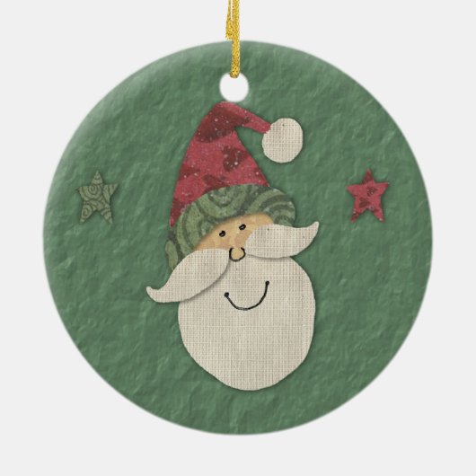 Altes modisches Santa Ornament (Hinten)