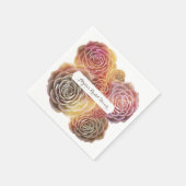 Altes, modisches Sukkuline-Brautparty Serviette (Ecke)