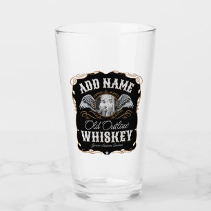 Altes Mondschein-Whiskey-Etikett FOTO HINZUFÜGEN F Glas