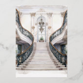 Altes Money Ästhetische Hochzeitsessen Probe Folieneinladung (Rückseite)