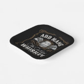 Altes Moonshine Whiskey-Etikett und FOTO Familienn Pappteller (Gewinkelt)