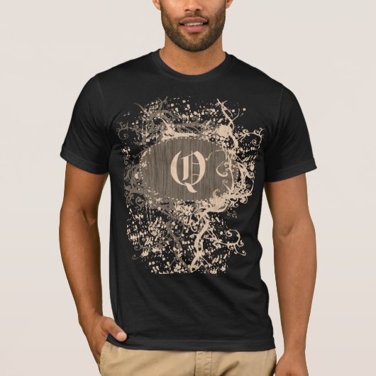 Altes Muster mit Initiale Q T-Shirt (Vorderseite)