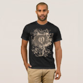 Altes Muster mit Initiale Q T-Shirt (Vorne ganz)