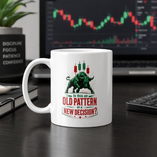 Altes Muster oder neue Entscheidung Bull Trading M Kaffeetasse