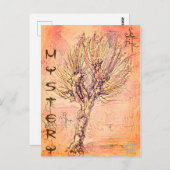 Altes Mysterium mit Baum und unbekannten Symbolen Postkarte (Vorne/Hinten)