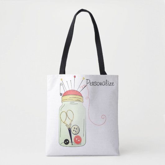 Altes Nähset Tasche (Vorderseite)