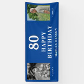 Altes neues Foto 80. Geburtstagsparty Banner (Vertikal)