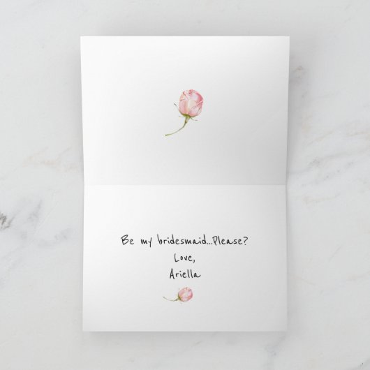 Altes neues geliehenes Blau Ich brauche dich Bride Einladung (Innenseite)