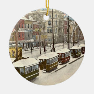 Altes New Orleans French Quarter Keramik-Ornament Keramik Ornament