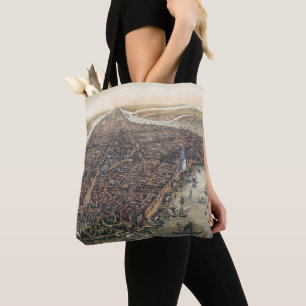 Altes New York City, Manhattan, Brooklyn Bridge Tasche