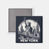 Altes New York Magnet (Vorderseite/Rückseite)