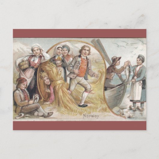 Altes Norwegen Postkarte (Vorderseite)