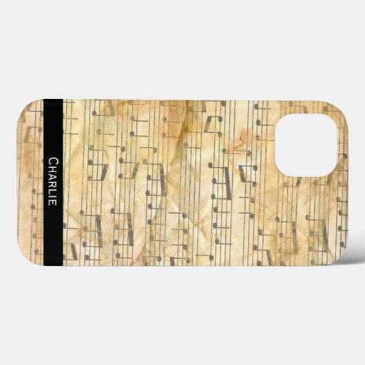 Altes Notenhintergrund. Personalisieren. Case-Mate iPhone Hülle (Rückseite (Horizontal))