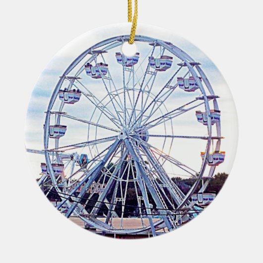 Altes Obstgarten-Strand-Riesenrad Neu-England Keramikornament (Vorne)