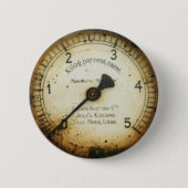 altes Öldruckmessgerät/-instrument/-skala/-meter Button (Vorderseite)