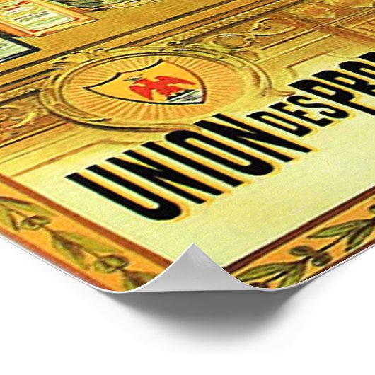 Altes Olivenöl Vintag Kochen Poster (Ecke)