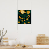 Altes Osiris Göttlicher Ägyptischer Gott Poster (Küche)