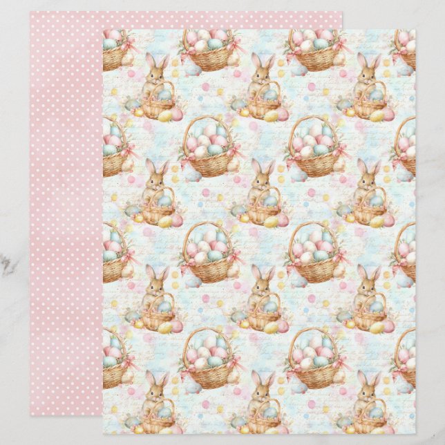 Altes Osterhasen-Schabkunstpapier (Vorne/Hinten)