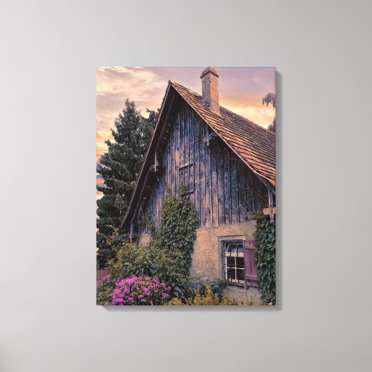 Altes Österreichisches Haus Leinwanddruck (Vorderseite)