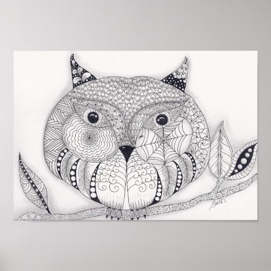 Altes Owl in voller Größe Poster (Vorne)