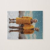 Altes Paar im Schnee Puzzle (Horizontal)