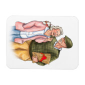 Altes Paar vollfarbige Original Kunst Jubiläum Magnet (Horizontal)