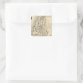 Altes Palästina Quadratischer Aufkleber (Tasche)