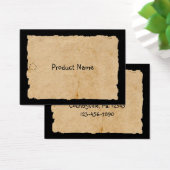Altes Papier auf dem "Black Large Hang"-Tag (Schreibtisch)