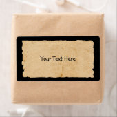 Altes Papier auf schwarz rechteckig (Insitu)