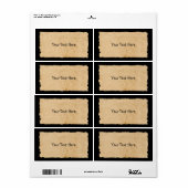 Altes Papier auf schwarz rechteckig (Vorne)