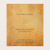 Altes Papier aussehend Text Beruflich Luxus Visitenkarten (Innenseite Aufgefaltet)