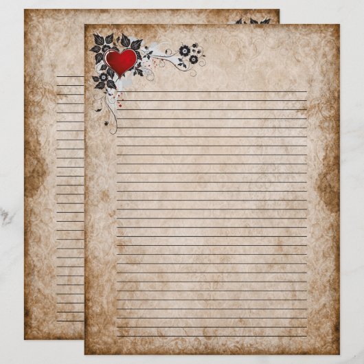 Altes Papier Brief (Vorne/Hinten)