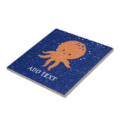 Altes Papier drucken Niedlicher Octopus Cartoon In Fliese (Seite)